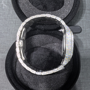 <span class=keywords><strong>Montre</strong></span>-bracelet mécanique <span class=keywords><strong>automatique</strong></span> pour <span class=keywords><strong>homme</strong></span> en acier inoxydable, design ajouré de luxe, entièrement sertie de moissanite VVS, style Hip Hop - Product Image 5