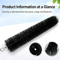 Brosse de nettoyage en nylon de 4 mètres pour gouttières, réservoirs d'eau, bassins à poissons, traitement des eaux usées, et purification des zones à gratter pour chats - Non standard