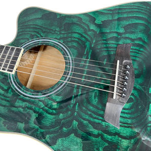 Guitare acoustique Aiersi de marque, couleur verte, 41 pouces, corps <span class=keywords><strong>en</strong></span> frêne vert, OEM ODM, bonne qualité, instrument à cordes de type dreadnought - Product Image 4