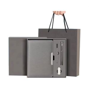 Ensemble cadeau d'affaires promotionnel haut de gamme avec couverture en PU, stylo, clé USB, souvenir de vacances - Product Image 2