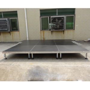 Plataforma de Escenario Portátil de Aluminio y Madera de Alta Calidad para Exteriores, con Fácil Montaje, Altura Ajustable y Superficie Antideslizante para Exposiciones - Product Image 4