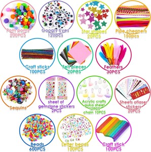 Kit d'artisanat pour enfants DIY avec plus de 1000 fournitures d'art et d'artisanat, ensemble d'artisanat fait main tout-en-un - Product Image 2