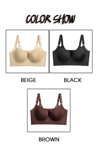 Soutien-Gorge à Armatures Grande Taille Lisse Vente en Gros 34 36 38 40 42 44 46 48 50 Tailles BCDEFGH Soutien-Gorge Push-Up Poitrine Femme Froncé Ajustable - Product Image 5