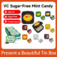 Sugar Free Candy OEM Strong Peppermint Candy in Custom Christmas Tin Can | Private Label Manufacturing