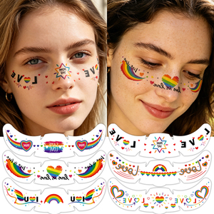 Tatuaggi Temporanei Rossi Impermeabili a Lunga Durata per Viso, Stile Europeo Americano, Effetto Lentiggine, per Feste e Cosplay - Product Image 4