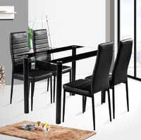 Ensemble de table à manger moderne de luxe en verre avec 6 chaises, fournisseur d'usine Runwood