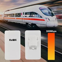 OEM ODM KuWFi 300Mbps ponte sans fil 2.4G gamme wi-fi LED affichage numérique ptp wifi transmission pont sans fil pour ascenseur
