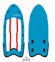 Planche de paddle gonflable géante multi-personnes de 500 cm pour la course d'équipe