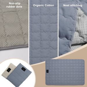 Tapis de mise à la terre doux 34*50 pouces en fibre d'argent, tapis de <span class=keywords><strong>yoga</strong></span> respirant pour le sommeil avec cordon de 15 pieds pour réduire l'électricité statique et améliorer le sommeil - Product Image 6