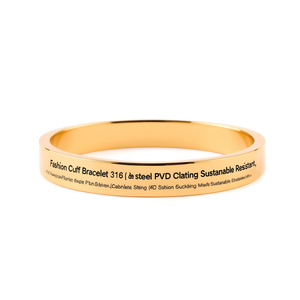 กำไลข้อมือแฟชั่น สแตนเลสสตีล 316L ชุบทอง PVD ทนทาน เป็นมิตรต่อสิ่งแวดล้อม - Product Image 2
