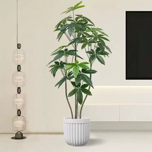Arbre de la Fortune, plantes artificielles vertes personnalisées haut de gamme, décoration de luxe pour salon et sol - Product Image 5