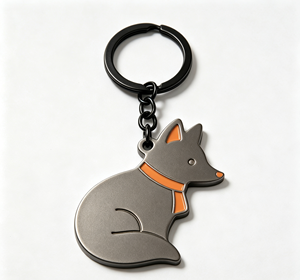 Fox Shape Metal Keychain Enamel <b>Collar</b> Key Ring Zinc Alloy Pendant Gift Souvenir - Product Image 2