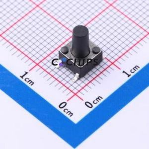 TS-1095S-A12B3-C2D2 Tactile Switch SMD-4P,6x6mm Switch Single Pole Single Throw Round Button 2.5N Vertical Mount - Product Image 1