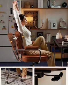 Silla de Computadora de Lujo Ligero, Silla Giratoria Multifuncional, Silla de Escritorio para Estudio, Silla de Oficina, Sillón para Dormitorio - Product Image 5