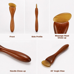 Barra de masaje facial de madera ecológica con diseño suave y redondeado para kits de belleza de viaje y cuidado diario de la piel. - Product Image 6