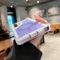 Coque de protection antichoc 3-en-1 avec couleurs dégradées et doublure scintillante pour Samsung Galaxy S26 et S25