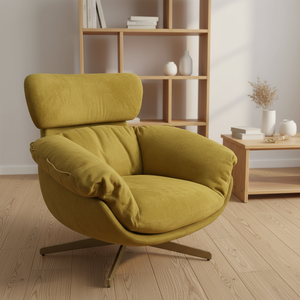 Fauteuils de salon luxueux et populaires avec base en métal, équipés de coussins moelleux, adaptés au salon et aux meubles d'hôtel - Product Image 1