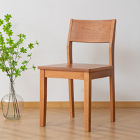 Chaise de salle à manger moderne en bois massif, chaise d'appoint nordique en bois, cerisier, chêne blanc, noyer noir, chaises de cuisine pour restaurant, salle à manger