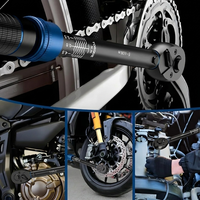 Jeu de clés dynamométriques pour vélo, 15 pièces, 3/8 ", 5-60 Nm, double sens, clé Allen, douille, clé à molette, outil professionnel pour réparation de moto, étui rigide