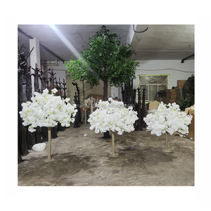Arbres artificiels <span class=keywords><strong>1</strong></span>.2m centre de table en fleurs de <span class=keywords><strong>cerisier</strong></span> rouge arbre à fleurs bleues pour fournitures de décoration de table de mariage-vieux - Product Image 6