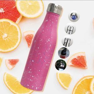 Nouvelle gourde isotherme en acier inoxydable de 500 ml, isolation thermique de 12 à 24 heures, style bouteille à fond plat, pour l'extérieur - Product Image 2