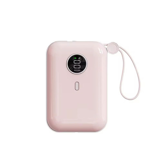 10000mAh High Capacity PD20W Portable Power Bank with Type C and USB a Output Ports Battery Bank With Built in Cable