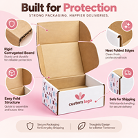 Boîte d'expédition compacte en carton ondulé imprimé sur mesure avec intérieur en kraft naturel et approvisionnement en gros pour petits accessoires