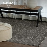 BACKTO Türkischer Importierter Tufting-Teppich im Vintage Persischen Stil Luxuriöses Hochwertiges Blumenmuster für Wohnzimmer Sofa Schlafzimmer
