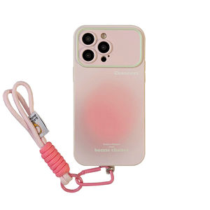 <span class=keywords><strong>Coque</strong></span> de téléphone rose pour fille, effet halo, pour <span class=keywords><strong>iPhone</strong></span> 17 16 14, étui 15 13 Promax avec <span class=keywords><strong>cordon</strong></span>, étui souple Niche 11 12 - Product Image 6