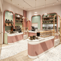 Vitrine de pâtisserie de luxe sur mesure avec éclairage LED, vitrine en verre, couleur personnalisée, facile à nettoyer, service de design d'intérieur pour toute la boutique