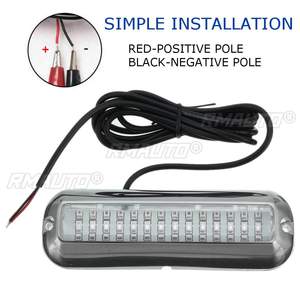 42LED Boat <b>Light</b> <b>Underwater</b> Marine Transom <b>Lights</b> Stainless Steel Housing Waterproof IP68 Surface Mount - Product Image 4