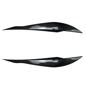 2 piezas OLIVER Cubiertas de faro de coche tipo ceja de carbono ABS, pegatinas de embellecimiento para faros delanteros para Serie 3 F30 F31 <span class=keywords><strong>318i</strong></span> 320i - Product Image 6