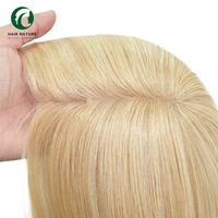 Peluca rubia de cabello Remy chino 100% de 13 pulgadas MW51 para mujer, tupé de uso diario, peluca completa con encaje frontal soldado, sistema de reemplazo capilar para mujer