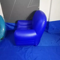 Chaise gonflable bleue de canapé de salon en stock à vendre