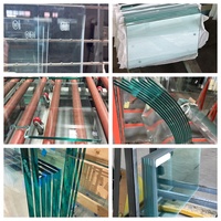 Verre feuilleté trempé pour l'architecture, verre plat courbé, tailles sur mesure : 6 mm, 8 mm, 10 mm, 12 mm.