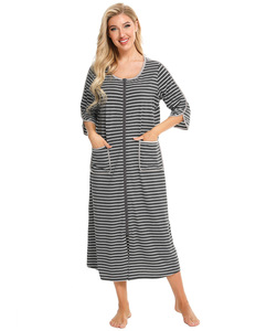 Abiti da notte per donna rosso nero a griglia in cotone Plaid in poliestere personalizzato ODM pigiama da donna pigiama camicia da notte lunga per la notte - Product Image 5
