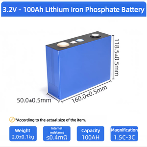 Batería Prismática LiFePO4 de 3.2V 100Ah, 6000 Ciclos+, Batería de Iones de Litio de Estado Semisólido para Almacenamiento de Energía - Product Image 3