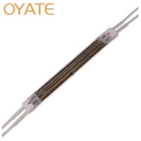 Lampe chauffante infrarouge à quartz en fibre de carbone à double hélice 230V 2000W, idéale pour les tunnels de séchage du bois et les fours de cuisson de peinture.