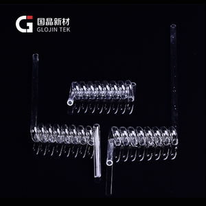Rõ ràng xoắn ốc ống thủy tinh thạch anh hợp nhất silica ngưng cuộn dây Helix ống cho ngành công nghiệp hóa chất - Product Image 3