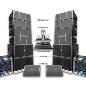 Line Array Ganda 12 Inci Line Array Aktif dan Pasif Dalam Ruangan Luar Ruangan Sound System Speaker Aktif Pro Sound