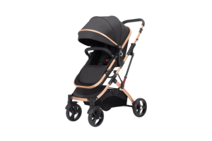 <span class=keywords><strong>Passeggino</strong></span> Pieghevole 2-in-1 in Lino e Oxford per Neonati con Telaio in Acciaio Inossidabile, Protezione Solare, Capacità di Carico 15kg - Product Image 3