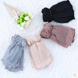 Mu Ruan Women's Ultra Thin Sheer Short Stockings 0D Dark Gray Skin Color Solid Pattern Silk Fabric For Spring Autumn Summer - Product Image 2