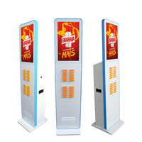 Stasiun Penyewaan Power Bank Logo Kustom, Kios Pengisian Daya Ponsel, Pasokan Pabrik OEM ODM untuk Hotel, Kafe, Bandara, dan Acara