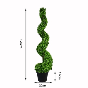 120cm künstlicher Buchsbaum Spiral baum Kunst baum Realistischer gefälschter Grün baum - Product Image 5