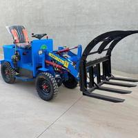 Mini Backhoe Loader Diesel/Listrik Roda Kecil untuk Pekerjaan Konstruksi