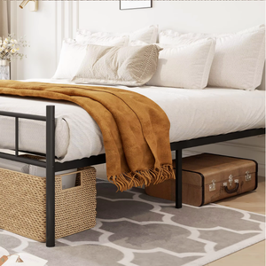 Lit d'étudiant moderne personnalisable, design simple, en métal tubulaire carré, pour l'école, la maison, l'hôtel, le dortoir, l'hôpital, la chambre à coucher - Product Image 5