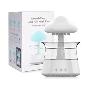2023 smart home table lamp led night light oem rain cloud aroma diffusers ultrasonic cool mist mushroom raindrop humidifier