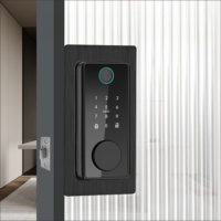 Cerradura de Puerta Inteligente Deve Slim Comercial sin Marco, Impermeable, con Tarjeta Electrónica, Digital, Biométrica, con Huella Dactilar, de Vidrio, Tuya