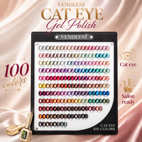 Koleksi Cat Eye Tpo Hema Free Nail Gel Polish Profesional 100 Warna 15ml, Set Warna Cat Kuku Gel UV Musim Gugur Musim Dingin dengan Bagan Warna