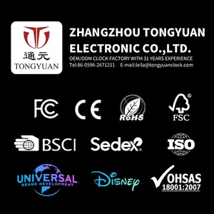 12 inch in mặt pin hoạt động nhựa Vòng thạch anh tùy chỉnh đồng hồ treo tường - Product Image 2